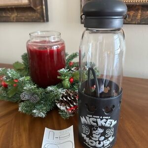 Disney Parks Mickey Mouse One and Only Glass Water Bottle New